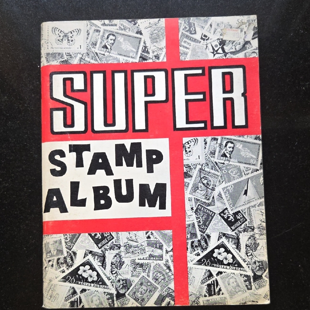 Super Stamp Album with Red and Black Design
